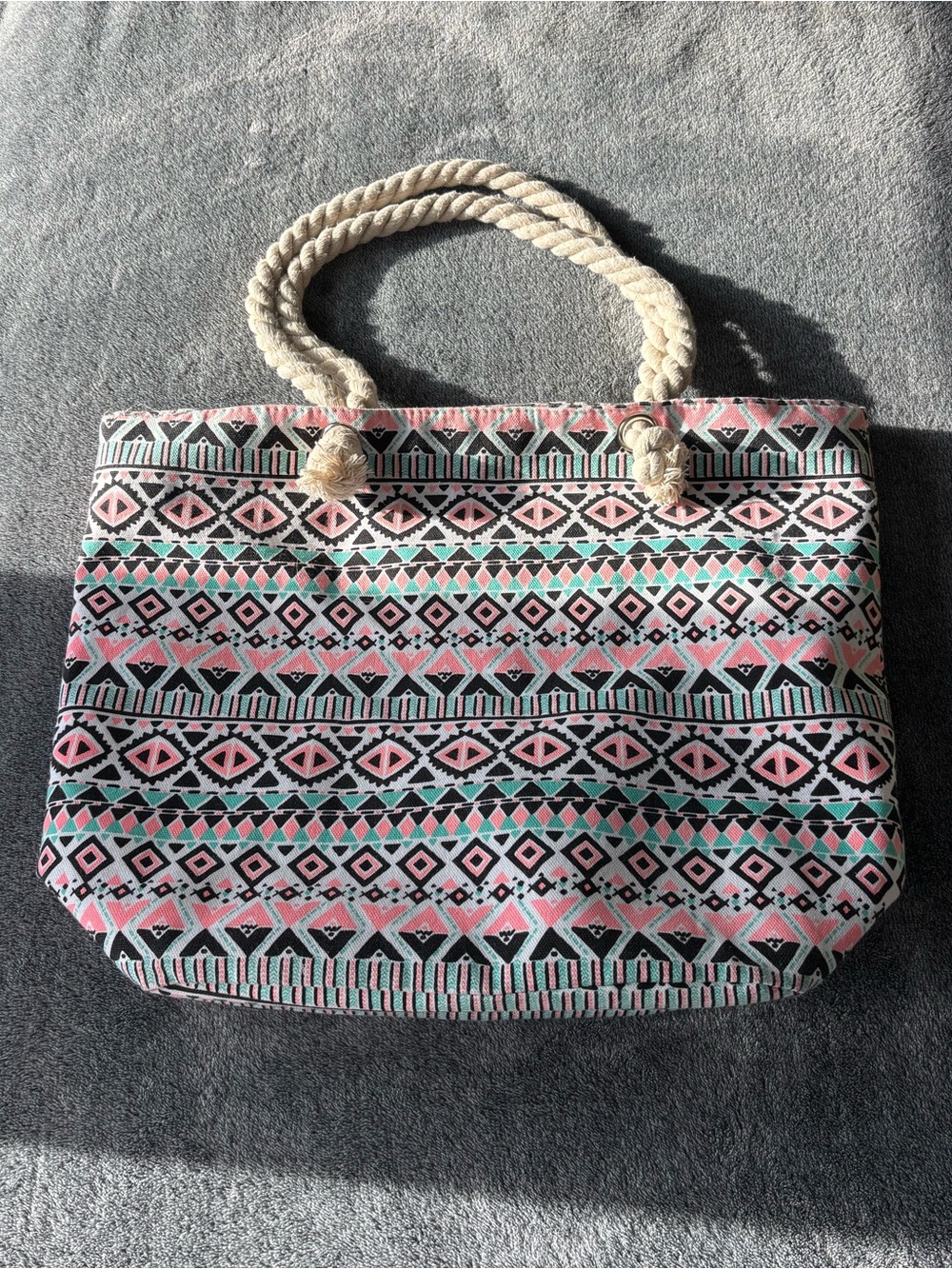 tribal print beach tote
